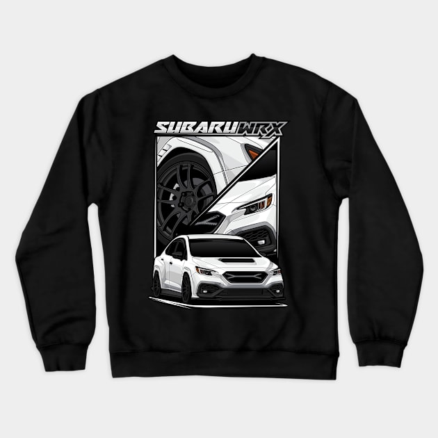 VB WRX in Ceramic White Crewneck Sweatshirt by RetroWRX Inc.